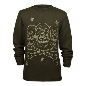 Sz Various SWEATSHIRTS
Reason Men's Crossbones Sweater - Olive